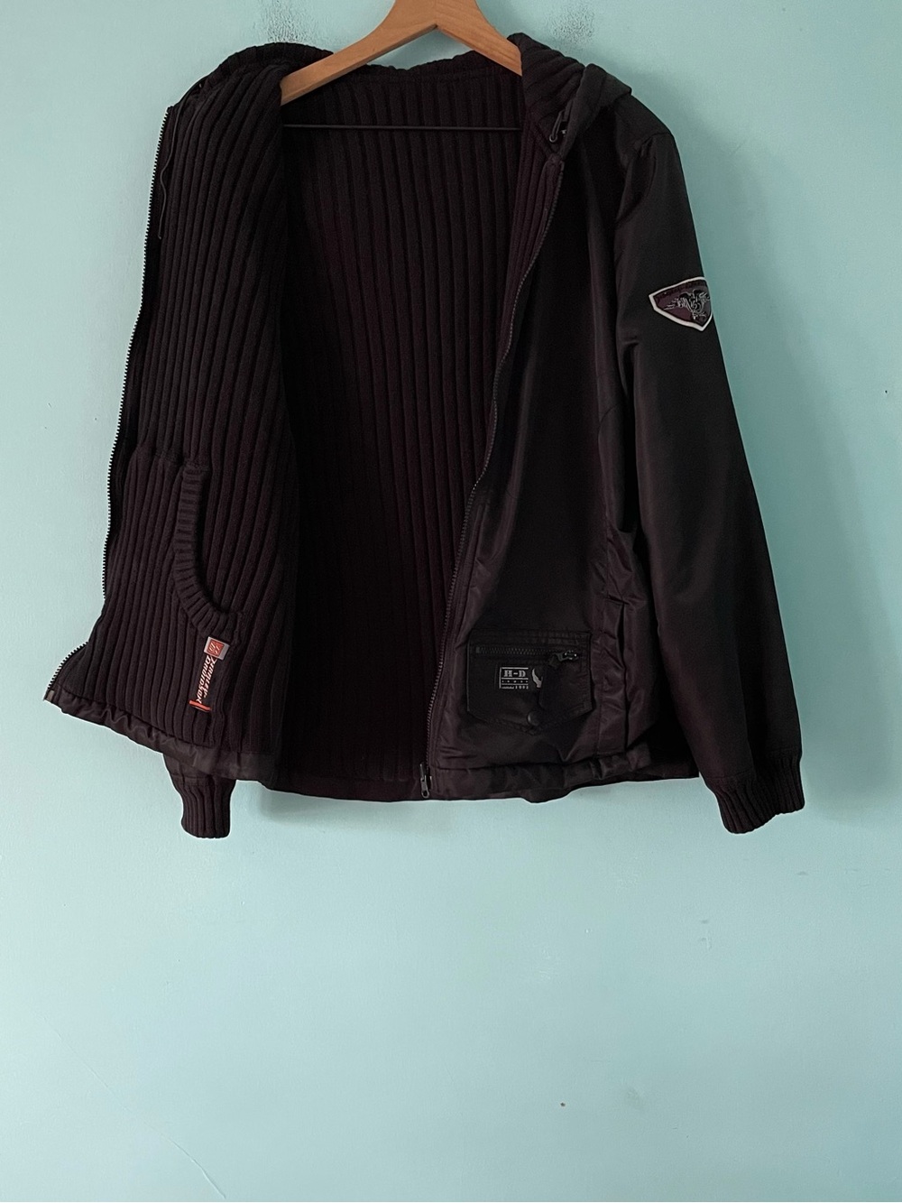 Harley-Davidson Motorcycle Reversible Thermal Hooded Jacket XXL Cold Weather 1W